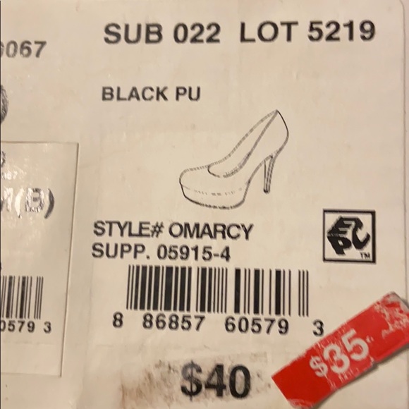 Black Faux Leather Close Toe Platform Stiletto - Picture 9 of 10